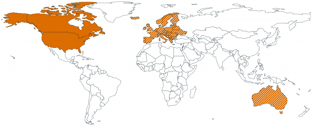 where Build Bick supports - world map